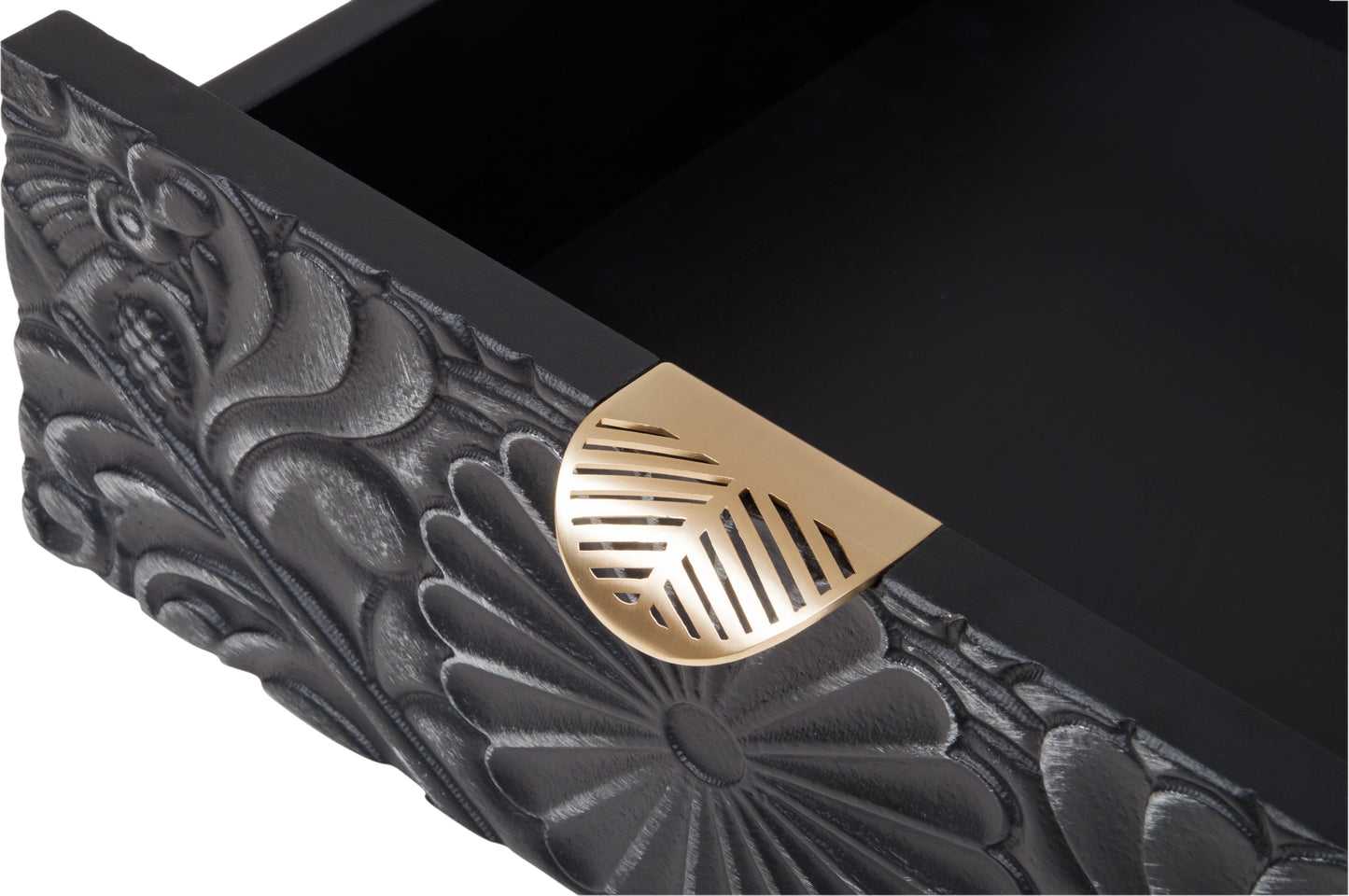 Hand-Carved Accent Cabinet