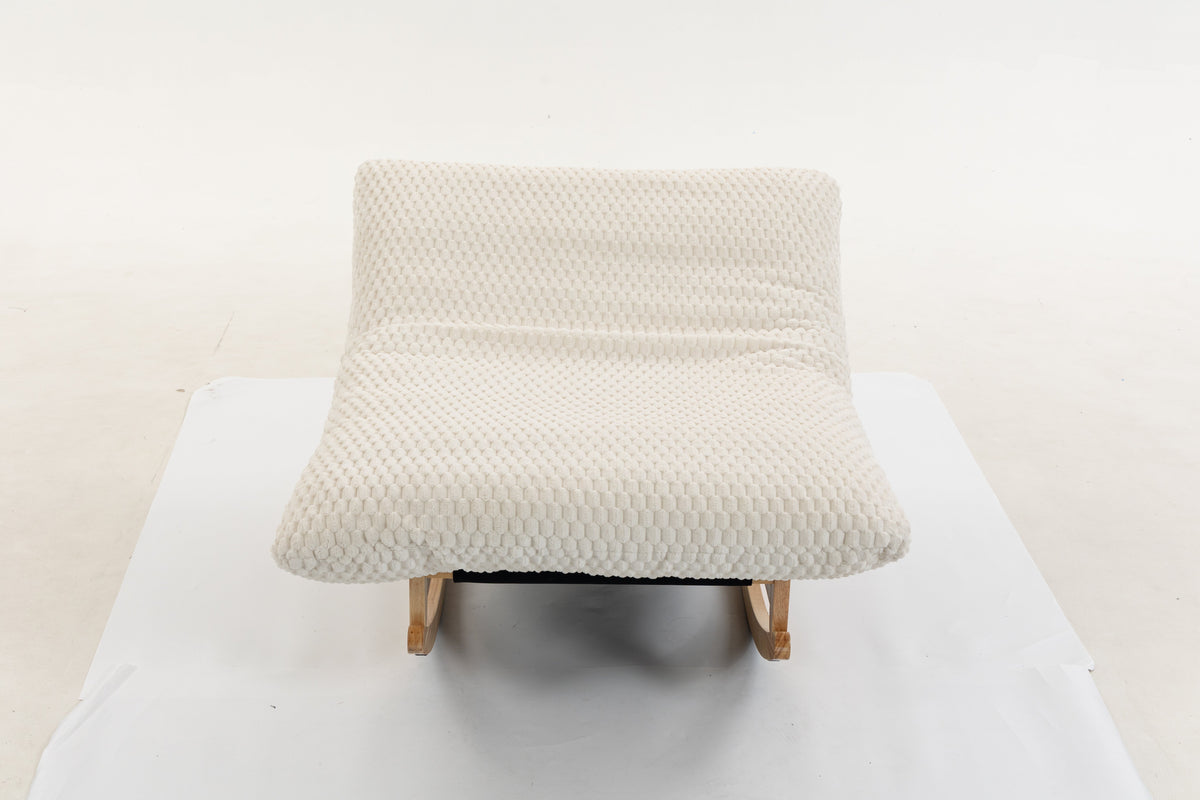 Bean Bag Rocking Chair with Solid Wood Frame