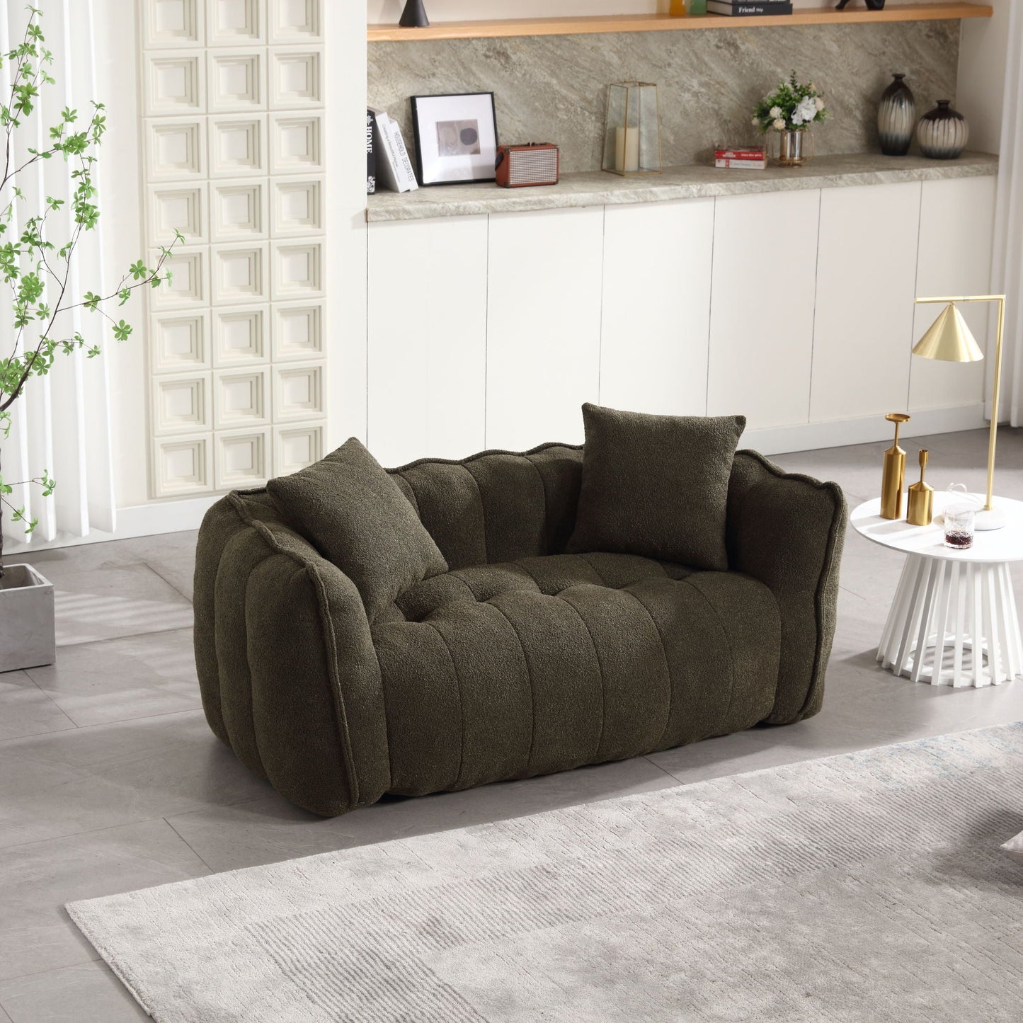Cozy Beanbag Chair With High Resilience Foam Core For 2