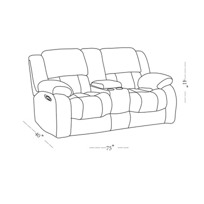 Stonic - Console Reclining Loveseat