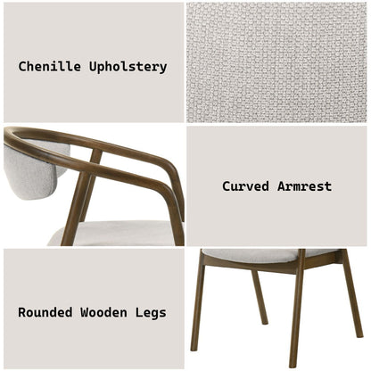 Delina - Side Chair - Walnut