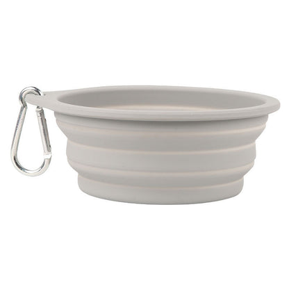 Outdoor Dog Folding Bowl Silicone Pet Bowl Drinking And Eating Dual-purpose Bowl Portable Dog Basin