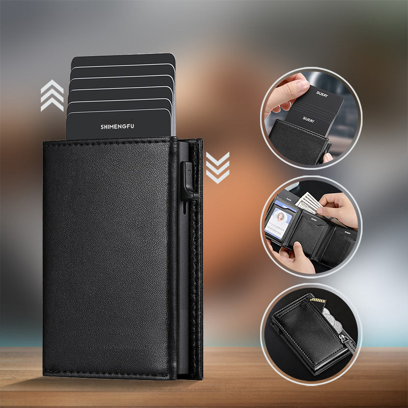 Foreign Trade First-layer Cowhide Genuine Leather Card Holder
