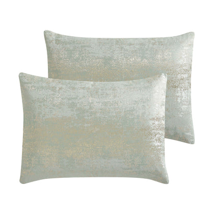 Vesta Gold Satin Circle-Quilted 7-Piece Comforter Set