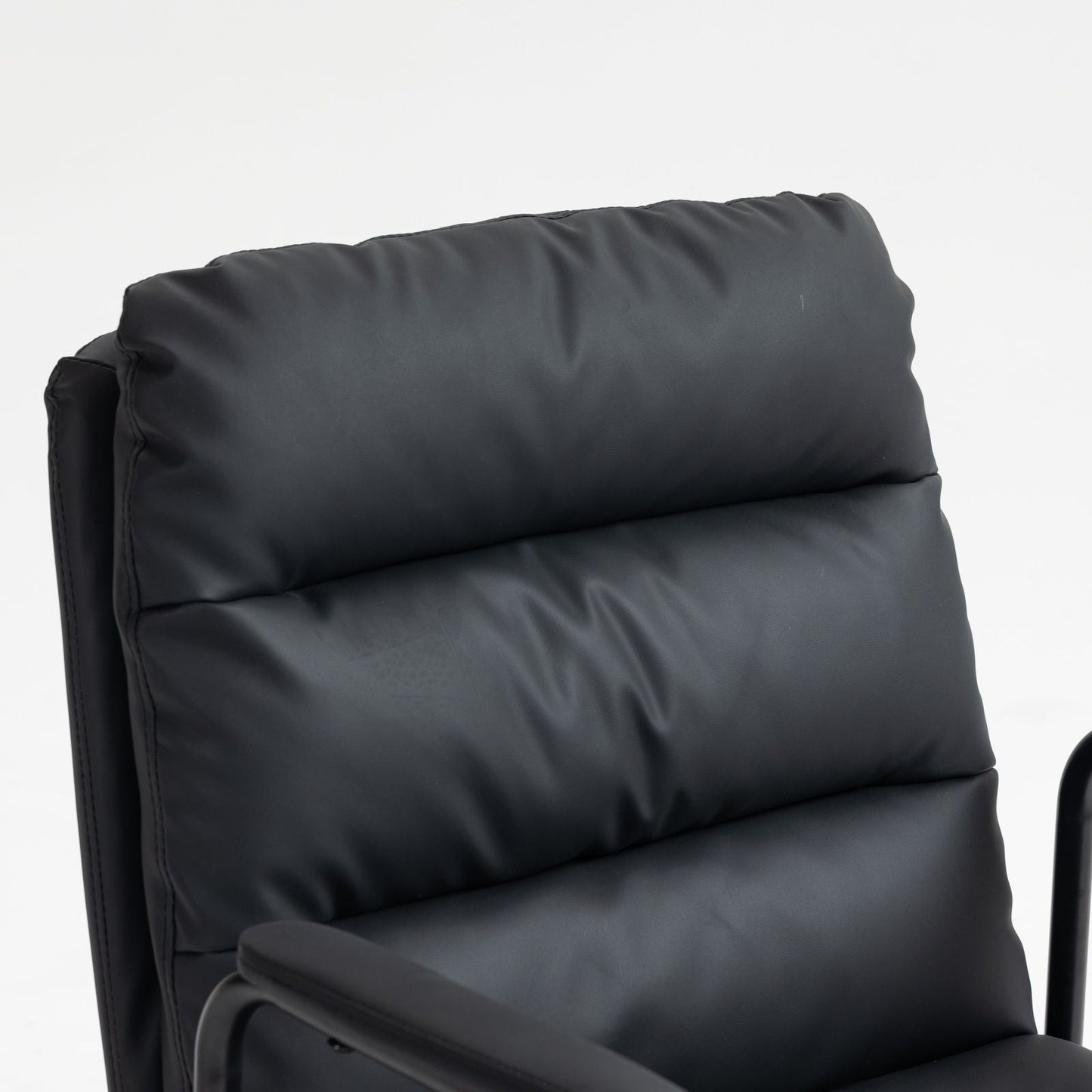 Office Chair, Mid Back Home Office Desk Task Chair With Wheels And Arms Ergonomic Computer Rolling Swivel Chair With Padded Armrest