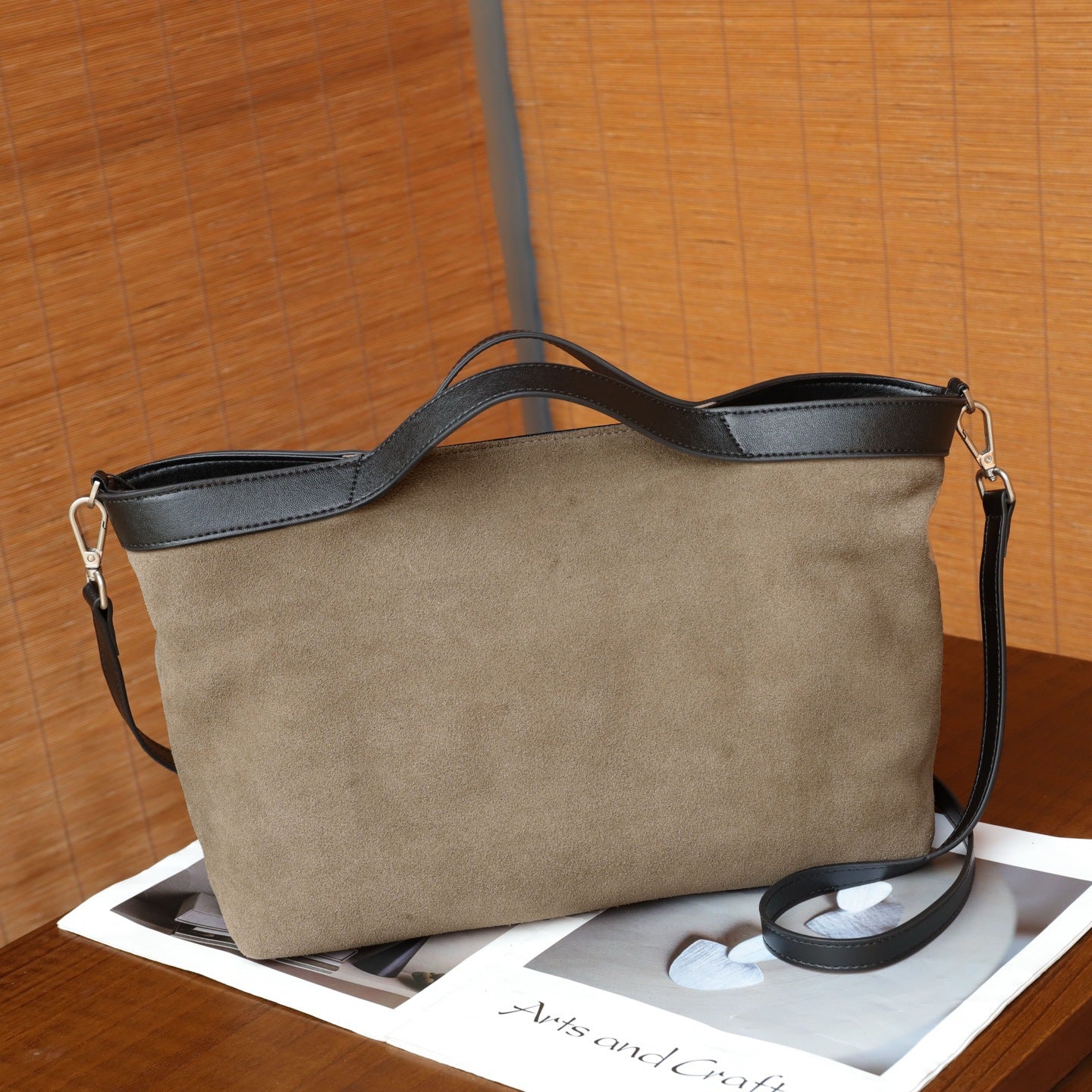 Autumn And Winter New Matte Cowhide Tote Bag, Simple And Versatile, Large Capacity Handbag, Commuting Crossbody Real Leather Women's Bag