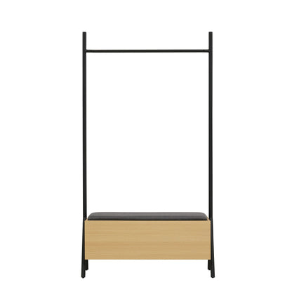 Paloma - Open Hanging Closet With Storage - Light Oak