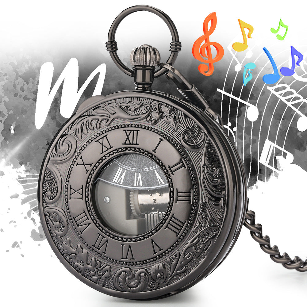 Creative Musical Pocket Watch Swan Lake Quartz Watch