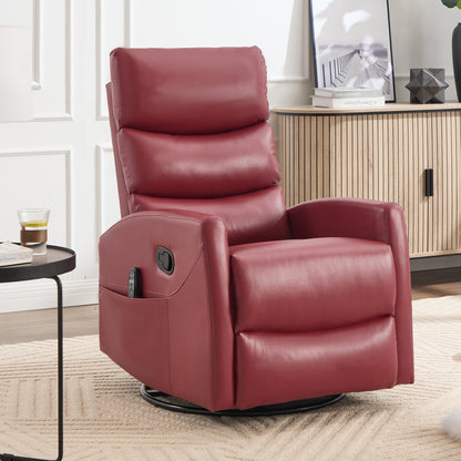 Heat Massage Manual Recliner Chair with Rocker and Swivel