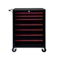 Rolling Metal Tool Chest with 7 Drawers - Black