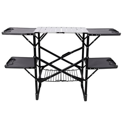 Folding Camping Kitchen Table - Portable Outdoor Cooking Station