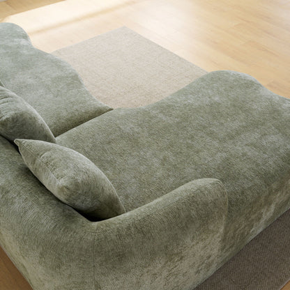 Modular L-Shape Sectional Sofa With Curved Chaise