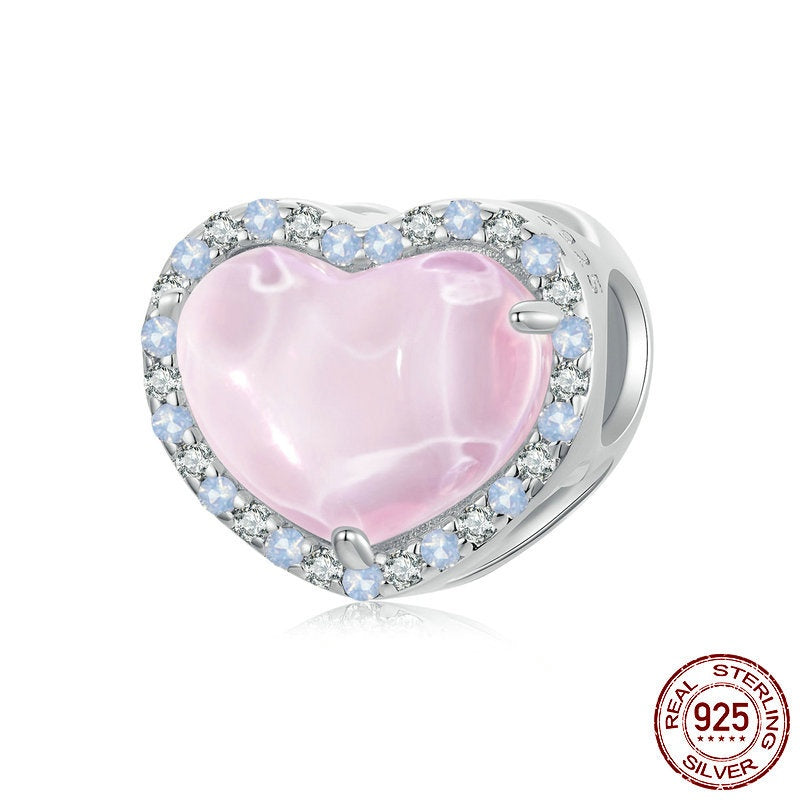 Valentine's Day Cute Bear Love Beaded S925 Sterling Silver Diy Scattered Beads Girlfriend's Accessories