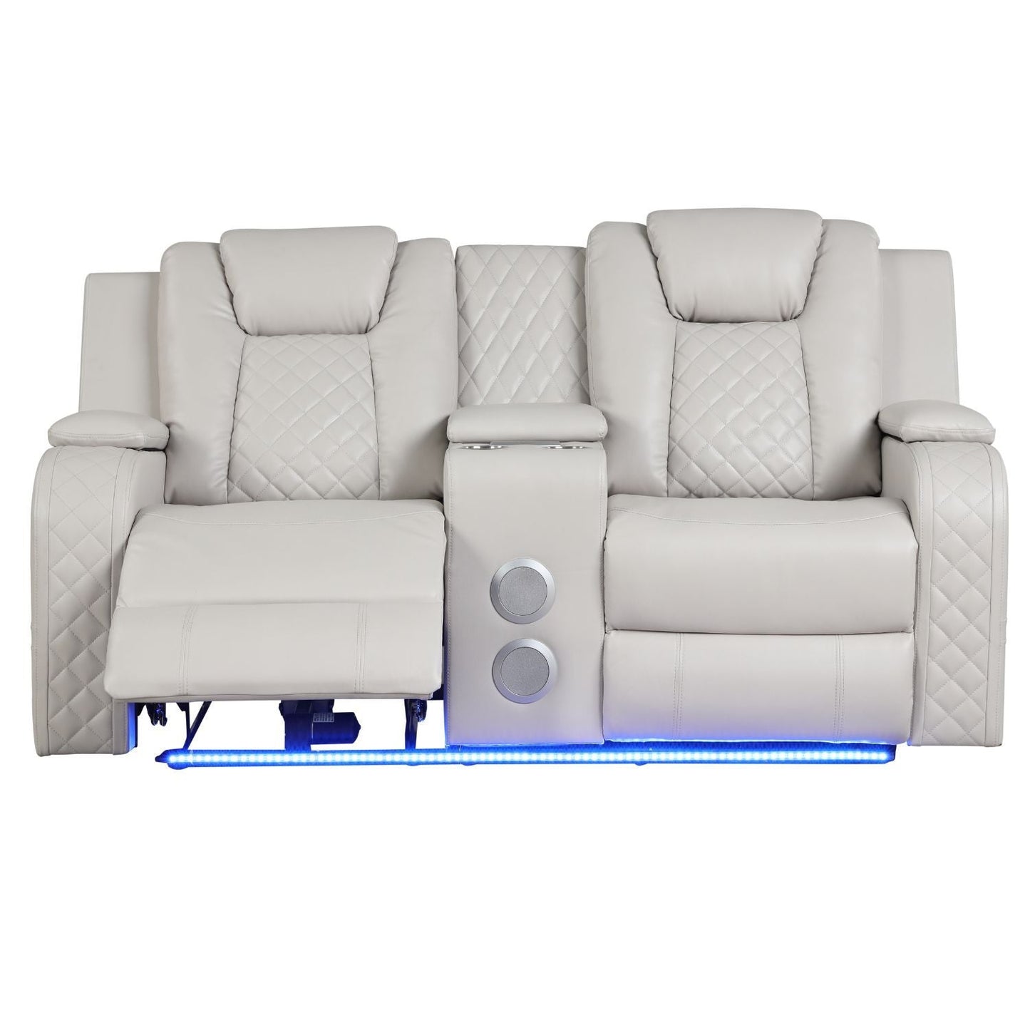 Benz - Power Reclining Loveseat With LED Lighting And Built In USB