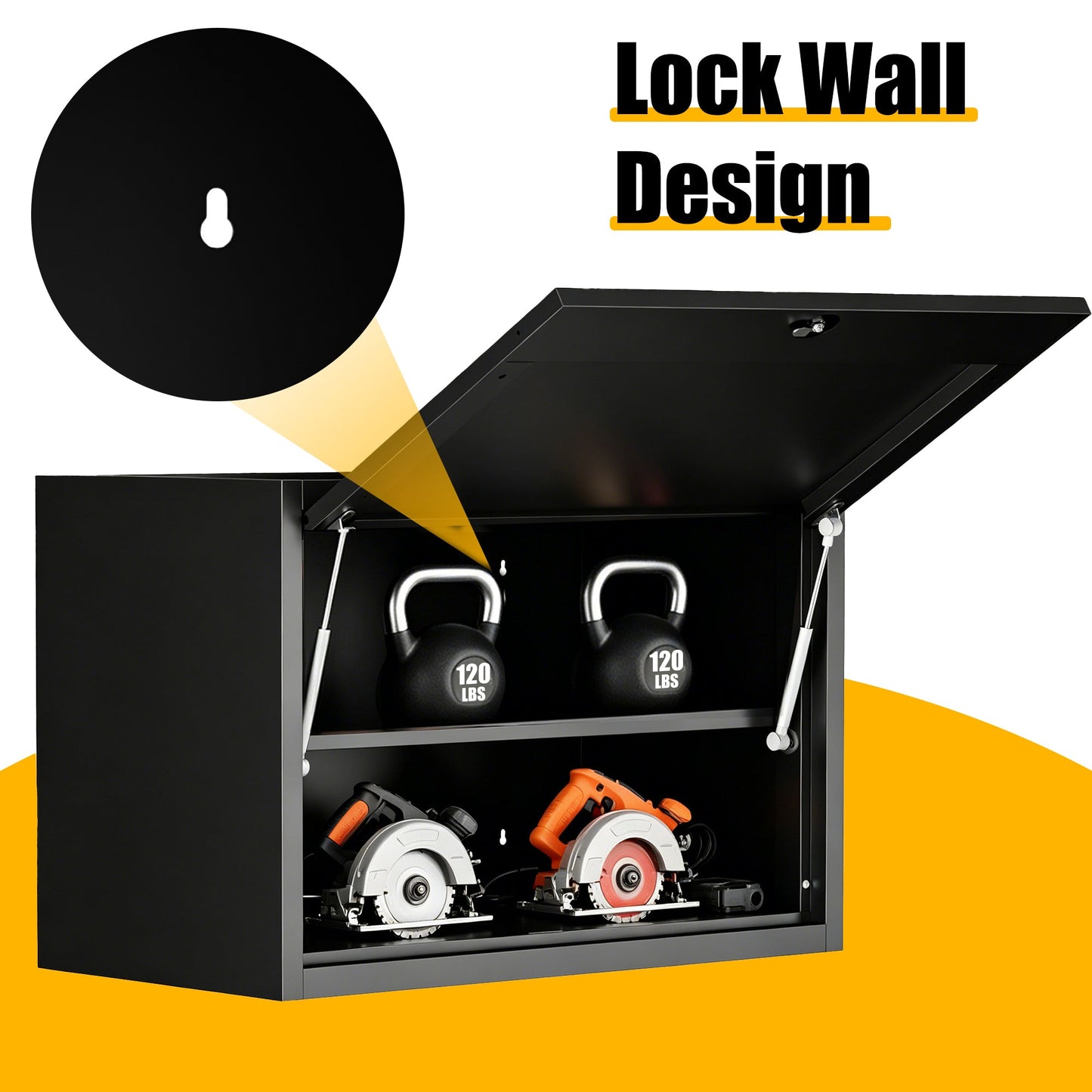 Heavy Duty Metal Wall Mounted Tool Storage Cabinet