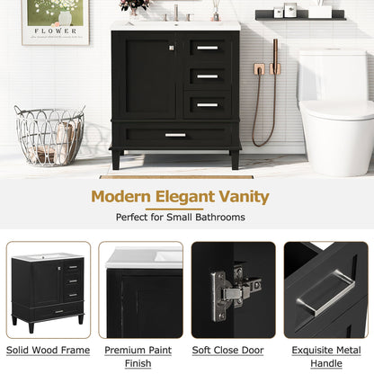 30" Bathroom Vanity with Sink Combo Set
