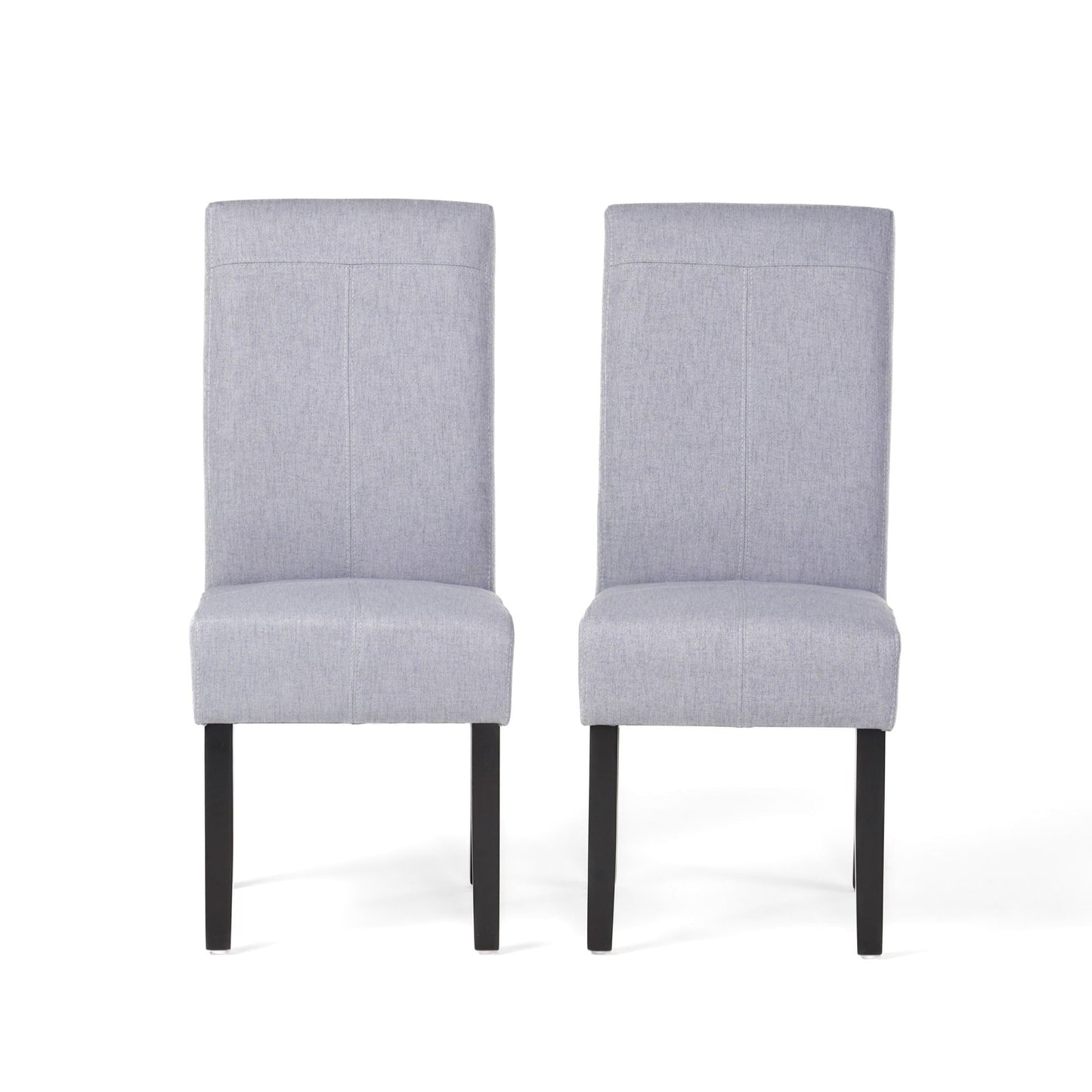 Amaranthine Upholstered Dining Chair With High Back And Wood Legs (Set of 2) - Light Gray
