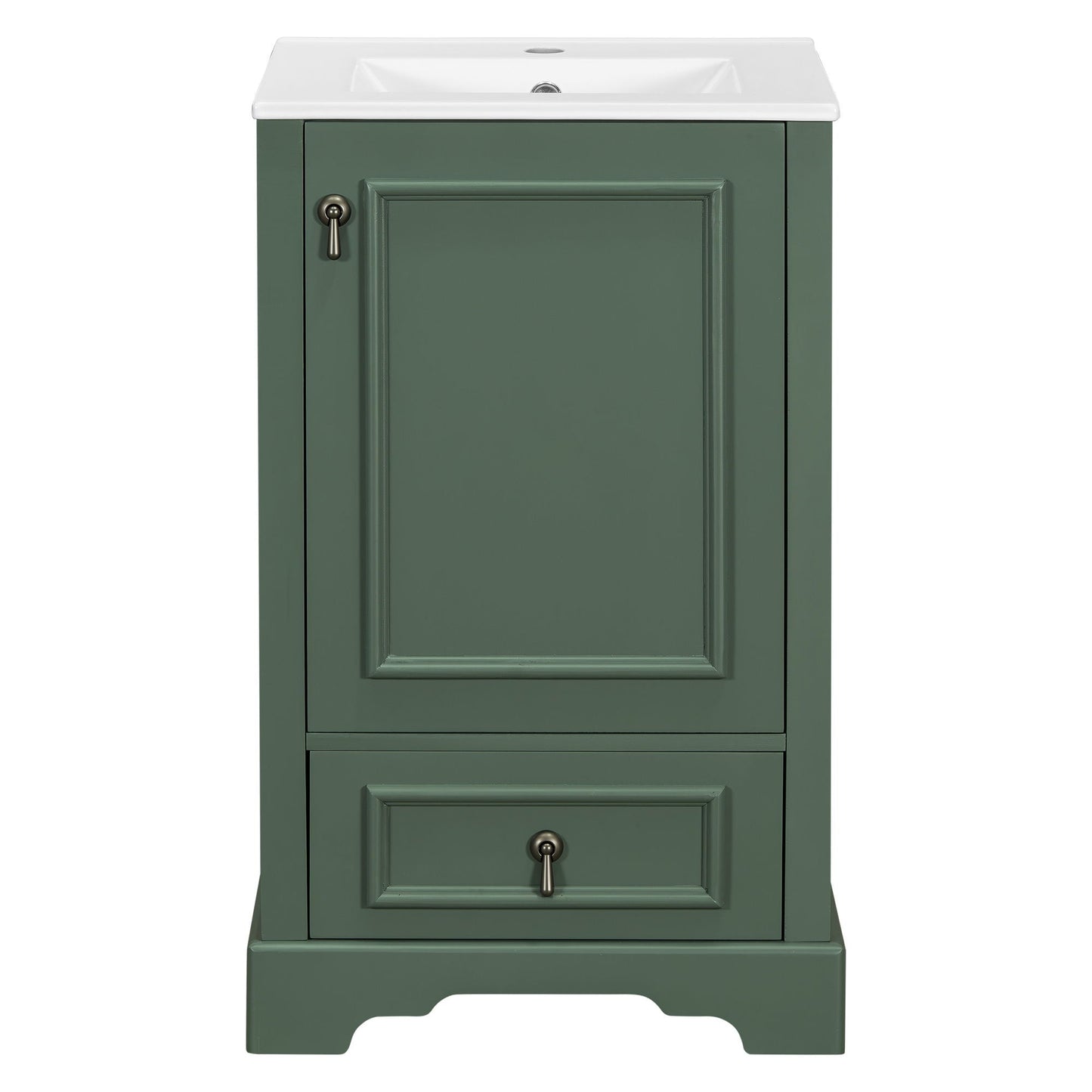Bathroom Vanity With Sink, Soft Close Door, Adjustable U-Shaped Shelf