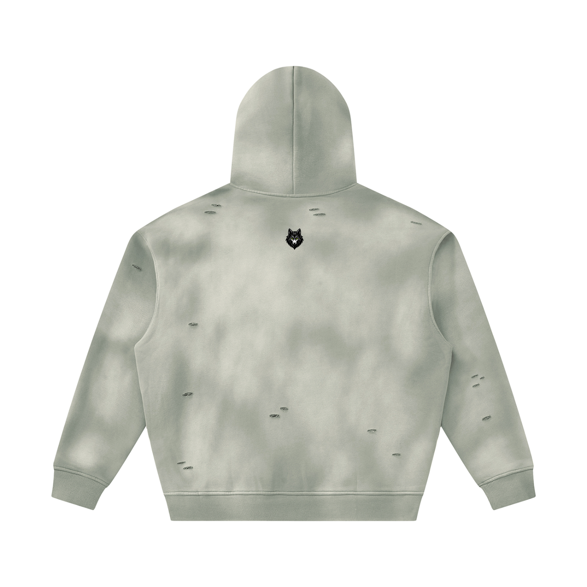 Loki & Ivy Unisex Sunfade Frayed Fleece Hoodie