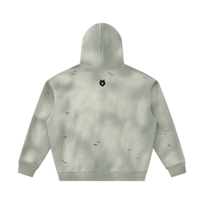 Loki & Ivy Unisex Sunfade Frayed Fleece Hoodie