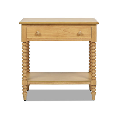 Easton 28" Modern Farmhouse Turned 1-Drawer Storage Side Table