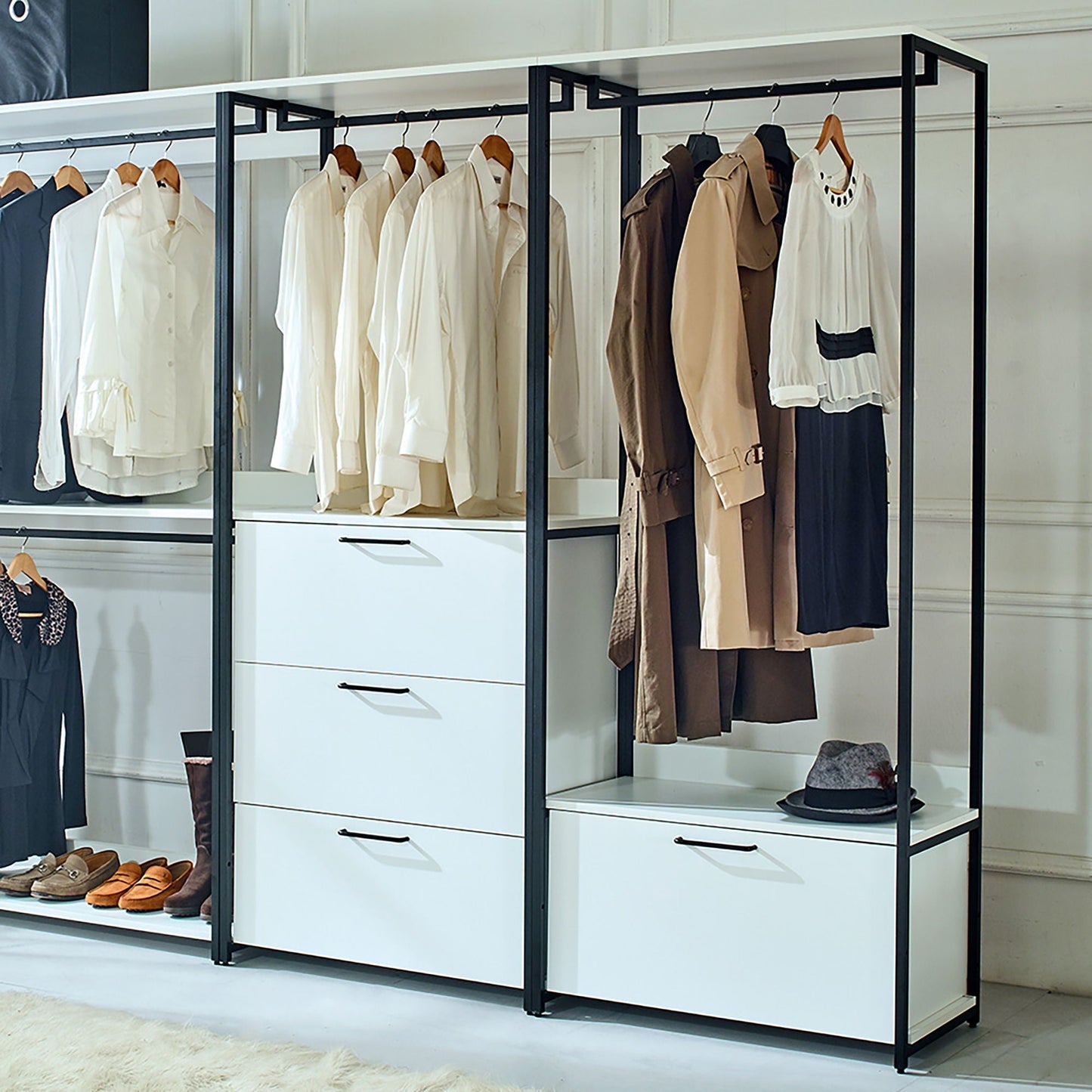 Fiona - Walk-In Closet System, Freestanding - White