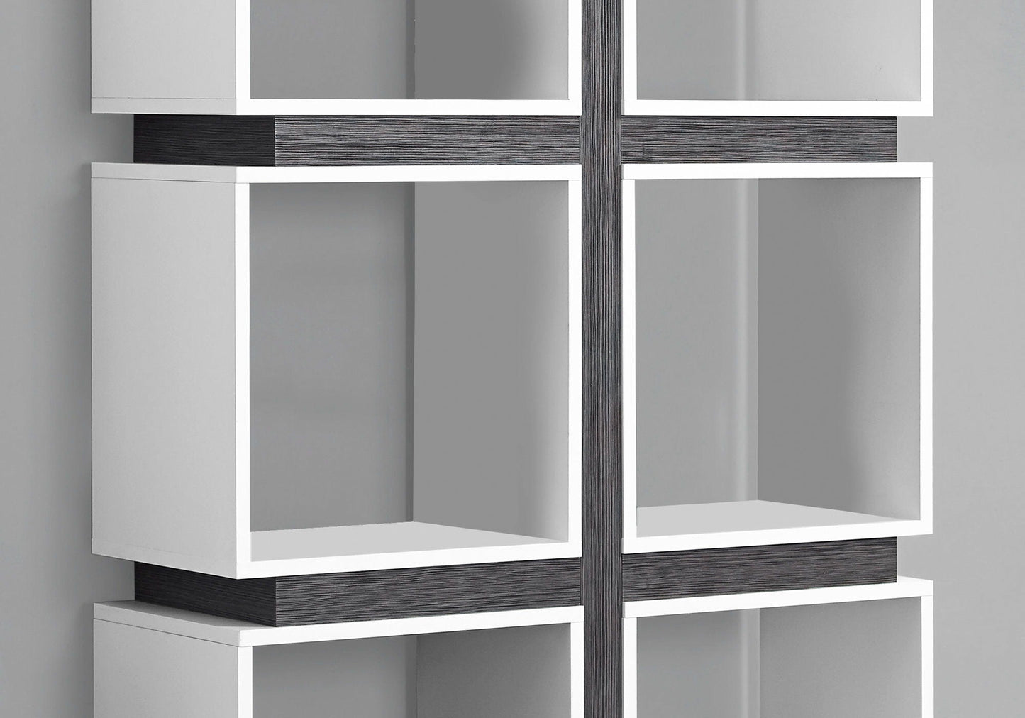 Contemporary 5-Tier White Bookshelf