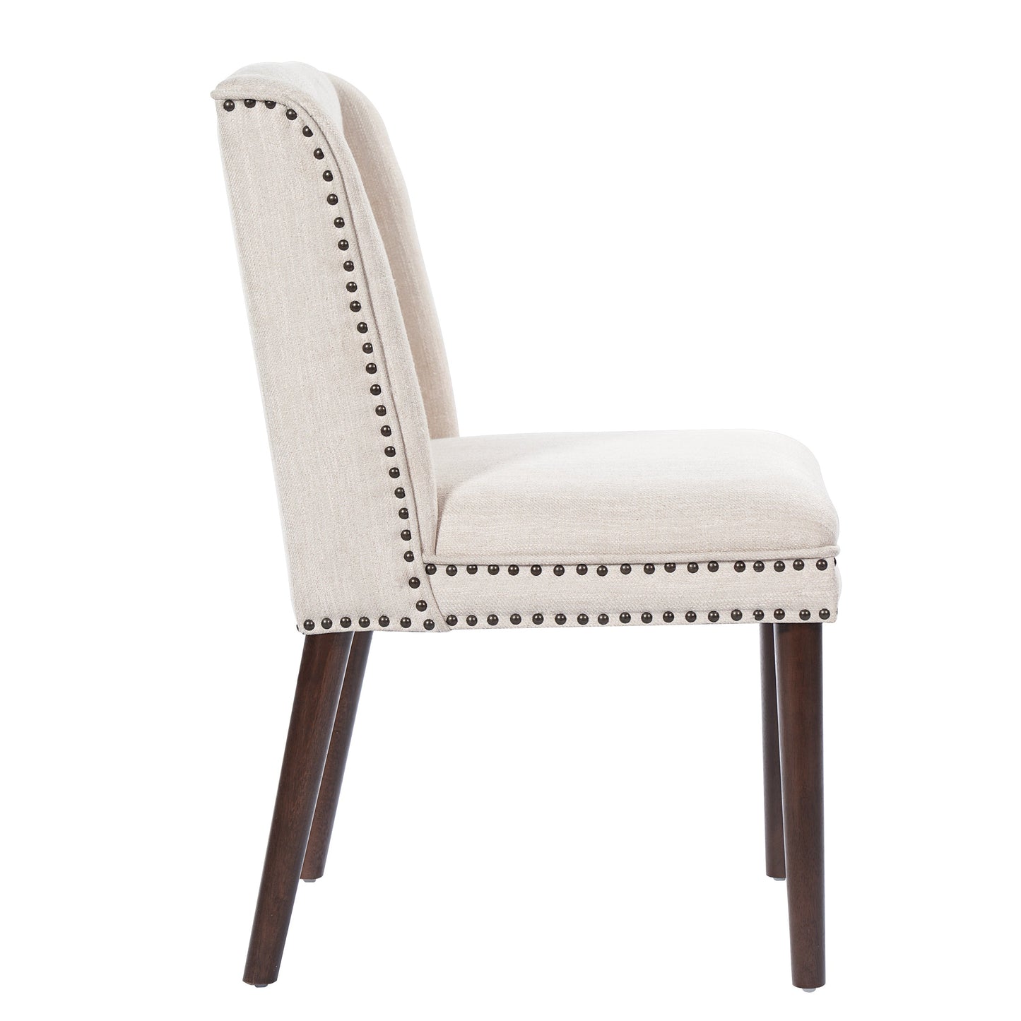 Light Luxury Rivet Upholstered Dining Chair Set of 2
