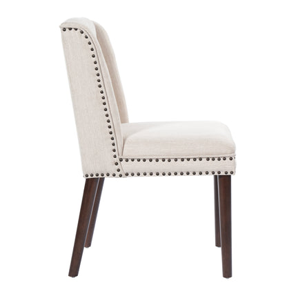 Light Luxury Rivet Upholstered Dining Chair Set of 2