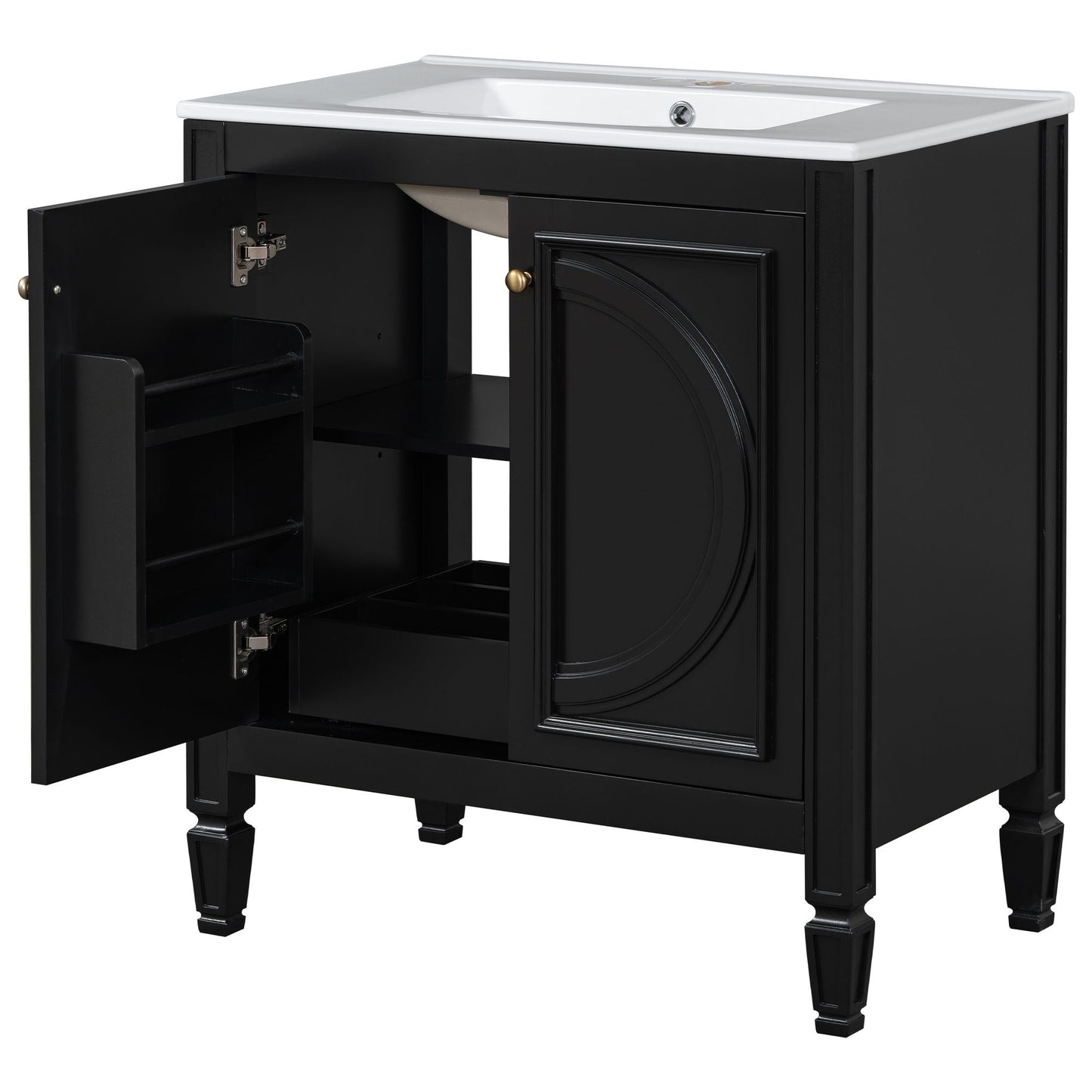 Double Sink Bathroom Vanity Set with Wall Mount Mirror Cabinet