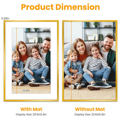 2 Packs 16x24in Picture Frames Wall Gallery Photo Frame Wall Mounted Poster Display Frame  for Horizontal Vertical Wall Mounted