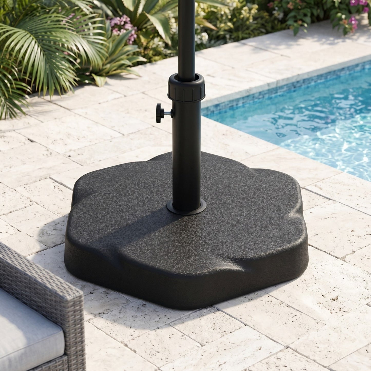 Hex Shape Outdoor 65-Pound Umbrella Base