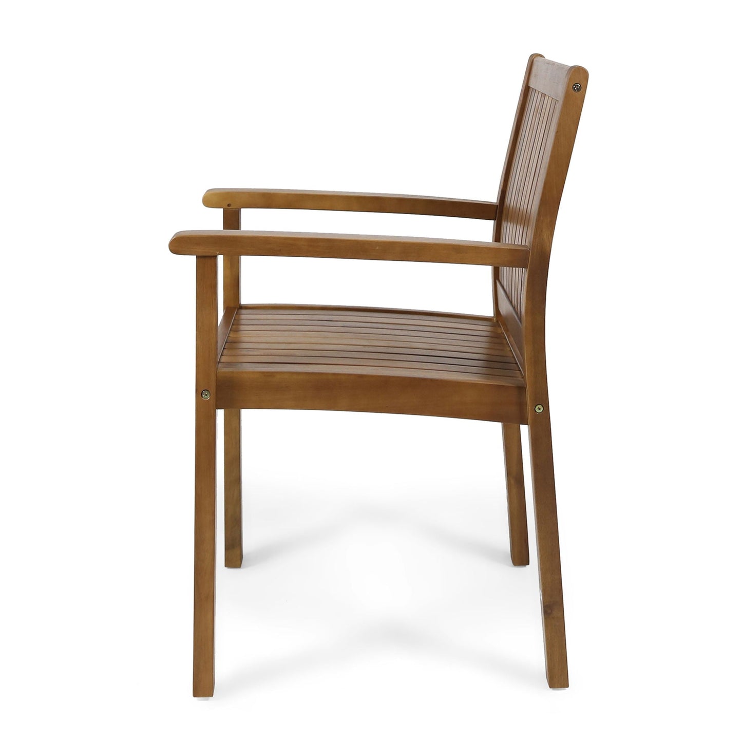 Amethyst Outdoor Dining Chair With Slat Design (Set of 2) - Natural