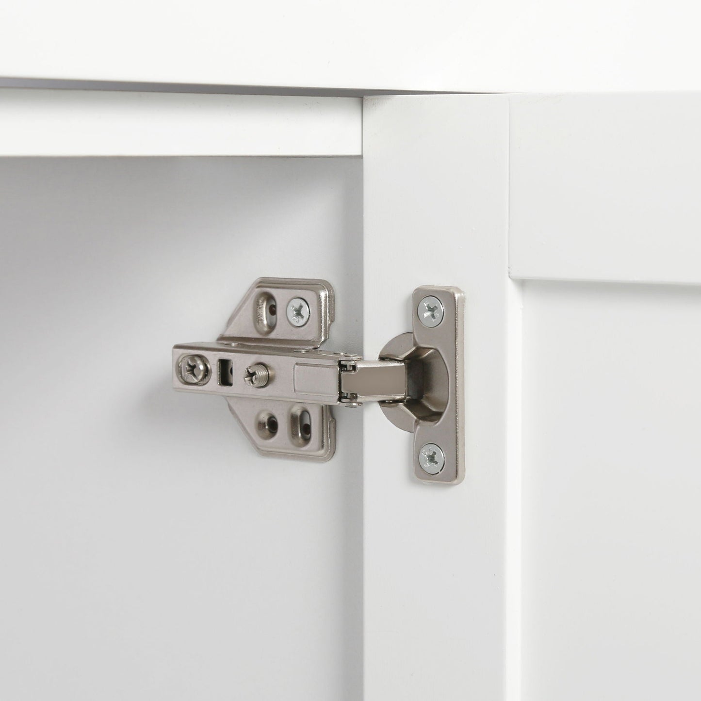 Bathroom Vanity With 2 Doors, 2 Drawers, Adjustable Shelf, Hidden Slides & Soft Close Hinges