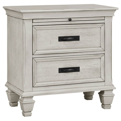 Franco 5-piece Queen Bedroom Set Distressed White