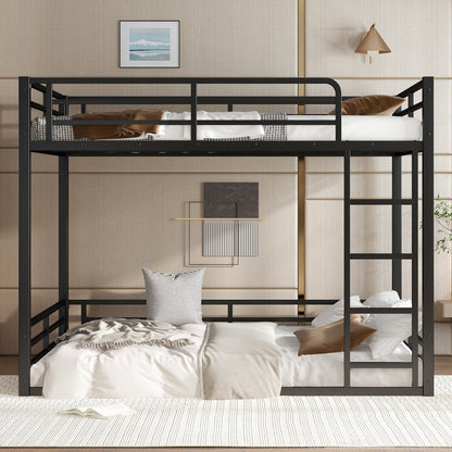 Metal Bunk Bed, Full XL Over Full XL Frame