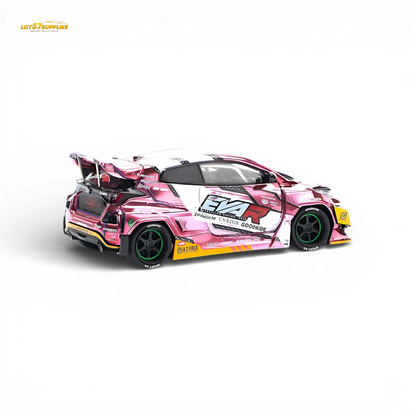 PopRace Toyota GR YARIS Pink EVA RT Production Model 1:64
