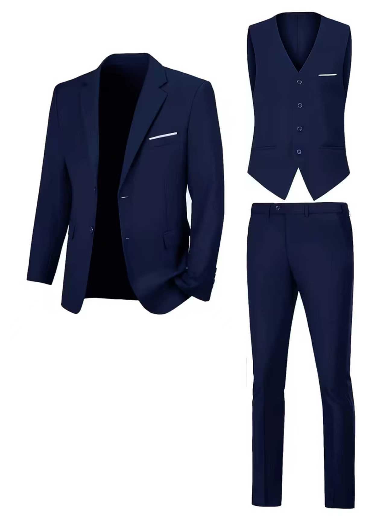 Mens Tailored Suit Grooms Wedding Dress