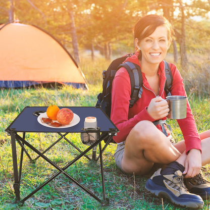 Portable Folding Camping Table with Cup Holders & Carry Bag