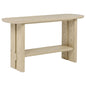 Kailani Coastal Sofa Console Table with Shelf Beige Oak