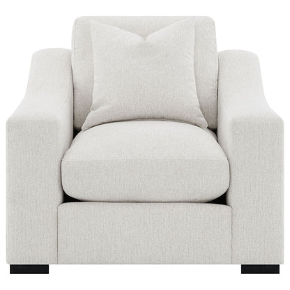 Ashlyn Fabric Upholstered Track Arm Accent Chair Sand