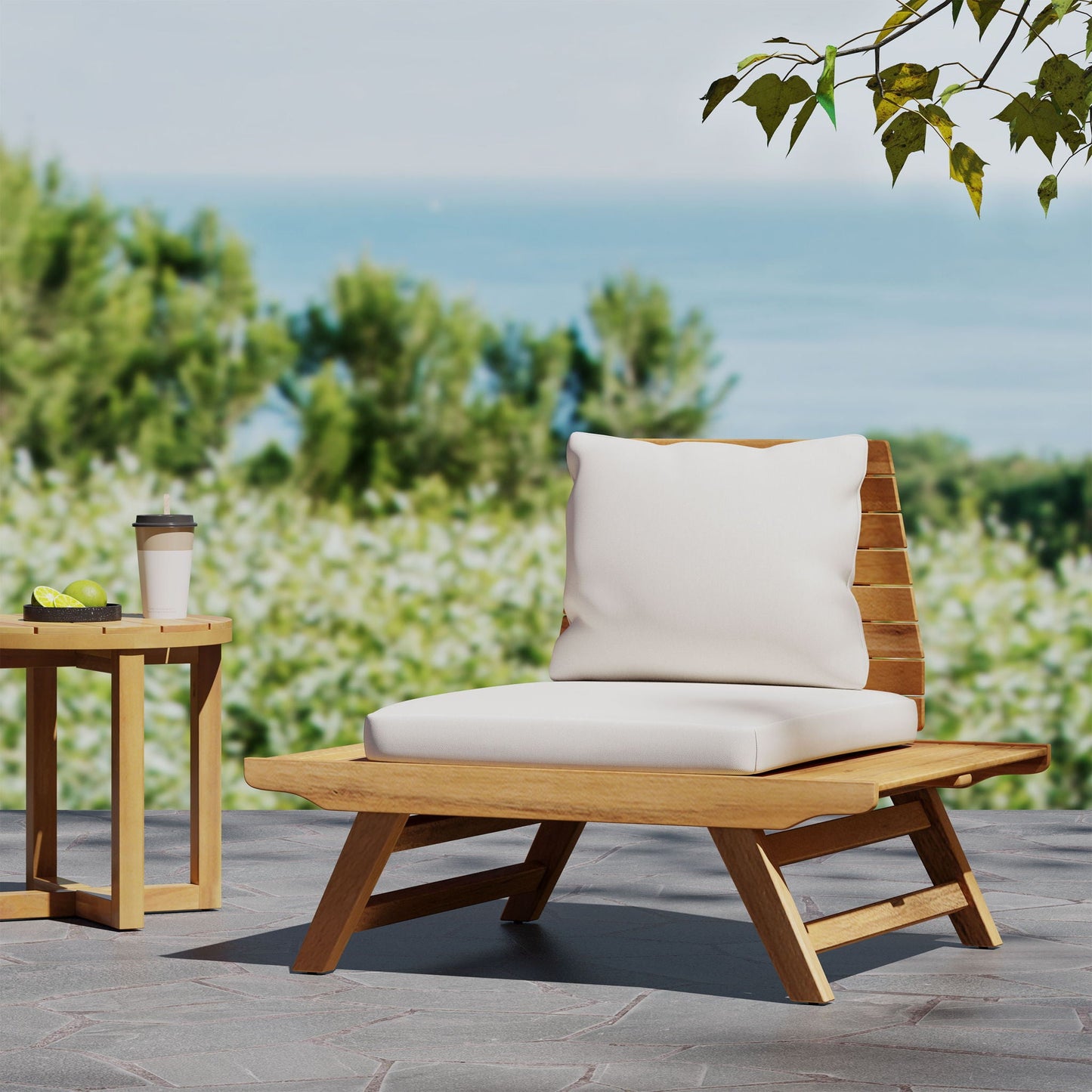 Sedona Outdoor Club Chair With Slatted Design
