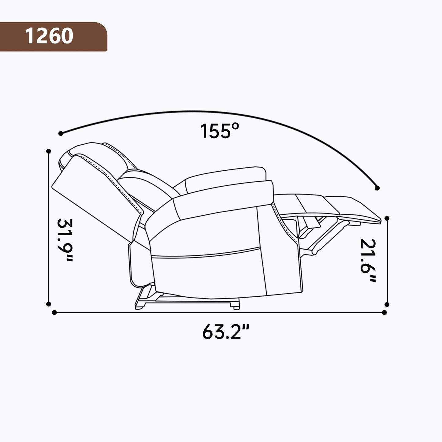 Manual Recliner Chair  With Heavy Duty Motion Mechanism, 8 Vibrating Nodes And 3 Massage Modes For Living Room