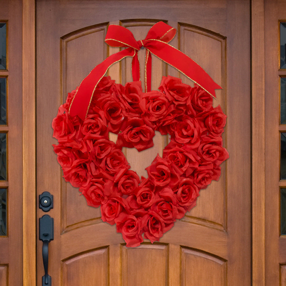 Decorative Ornaments Supplies Wedding Scene Props New Valentine's Day Rose Love Garland