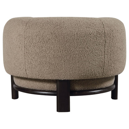 Lawler Upholstered Barrel Back Accent Chair Brown and Black
