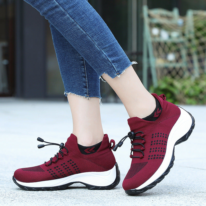 Breathable Shoes Trendy And Fashionable Lightweight Socks Womens Athletic Shoes