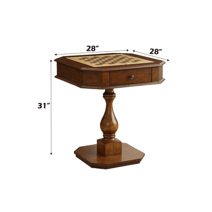 Bishop Reversible Chess Checker Game Table with Game Tray