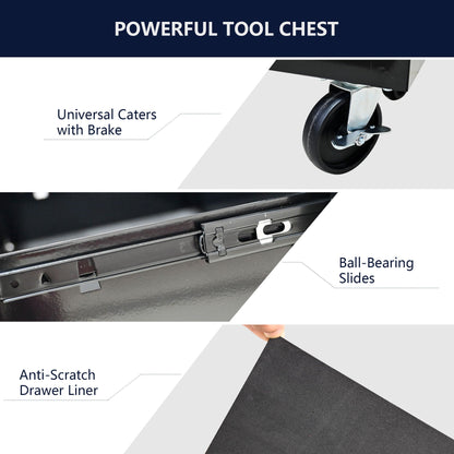 Multifunctional Tool Cart With Wheels And Drawers
