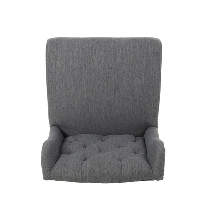 Vienna Fabric Tufted Counter Stool With Nailhead Accents (Set of 2)