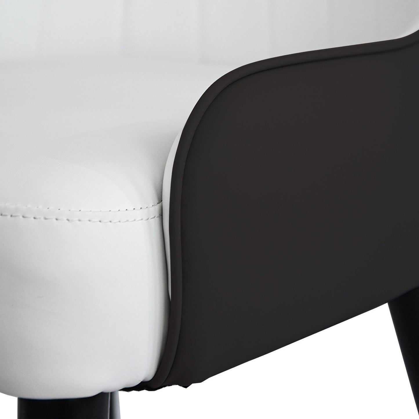 Modern Sponge-Filled Dining Chair, Solid Wood Metal Legs, Suitable For Restaurants, Living Rooms And Rooms (Set of 2)